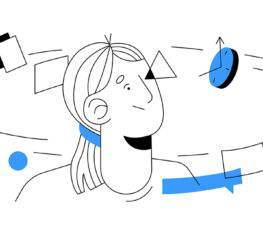 illustration of woman experiencing information overload