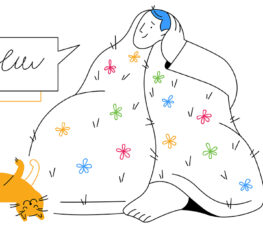 illustration of happy remote employee