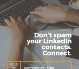 Don't spam your LinkedIn contacts. Connect, ES.