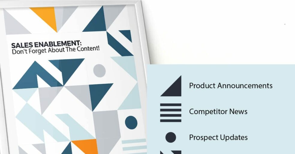 Sales Enablement: Do not forget about the content.