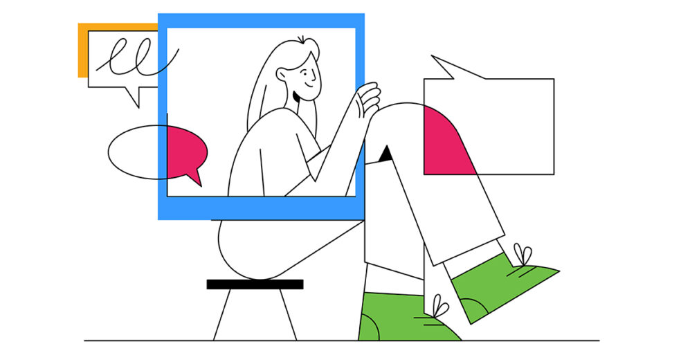 social media storytelling illustration