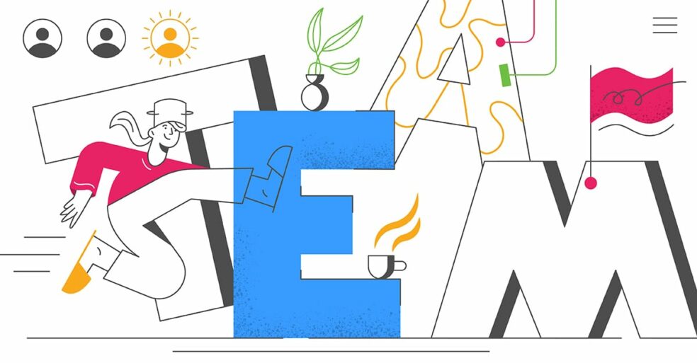 Virtual team building activities in colorful text.