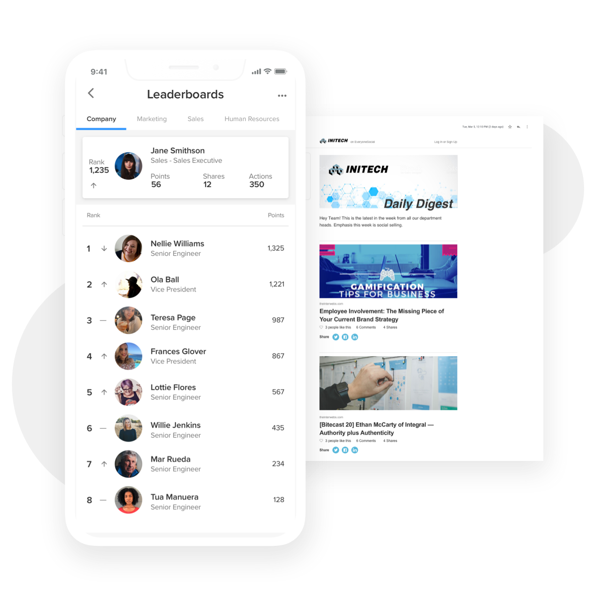 EveryoneSocial LeaderBoard.